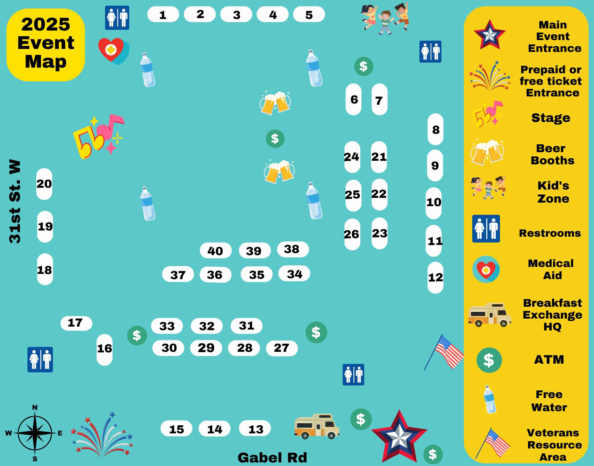 Food Truck Map - Food Truck Battle on the Yellowstone 2025